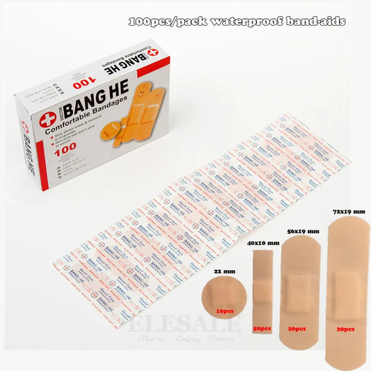 100Pcs/Pack Waterproof Bandages First Aid - Improve Center