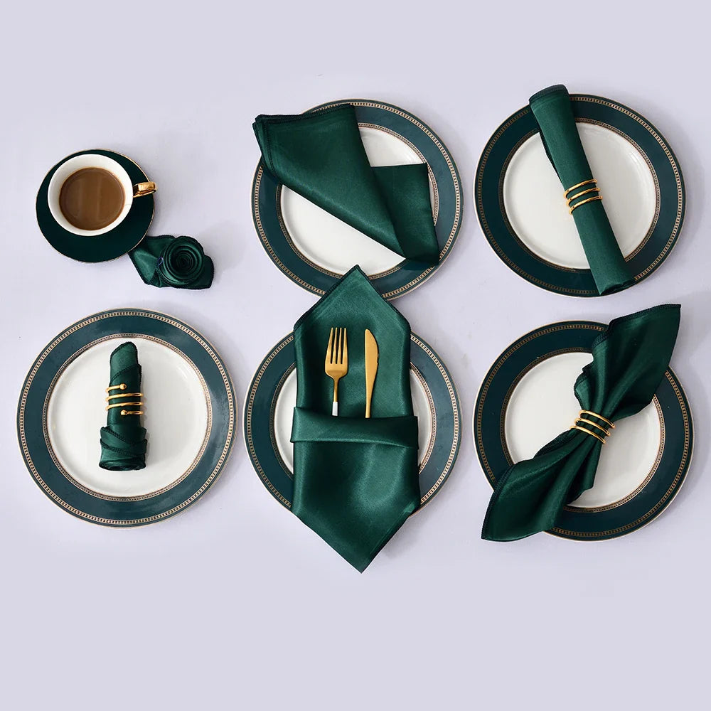 12Pcs 30X30cm Satin Table Napkin - Improve Center