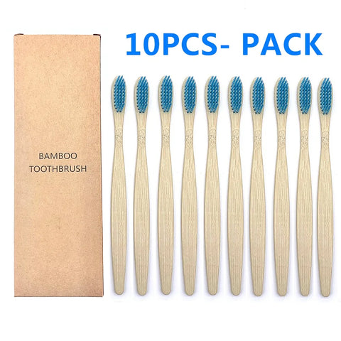 10PCS Biodegradable Bamboo Toothbrush - Improve Center