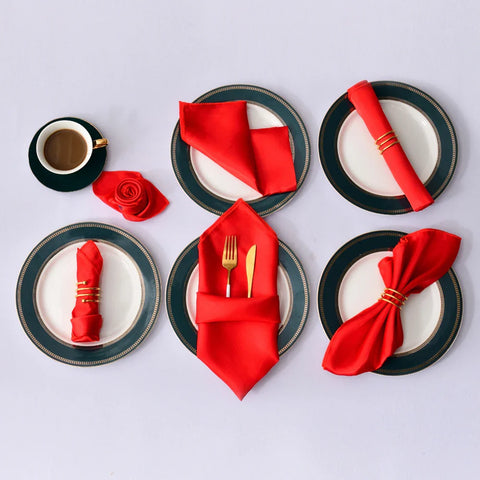 12Pcs 30X30cm Satin Table Napkin - Improve Center