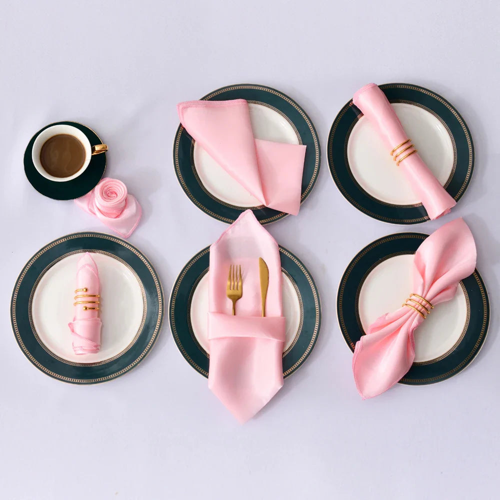 12Pcs 30X30cm Satin Table Napkin - Improve Center