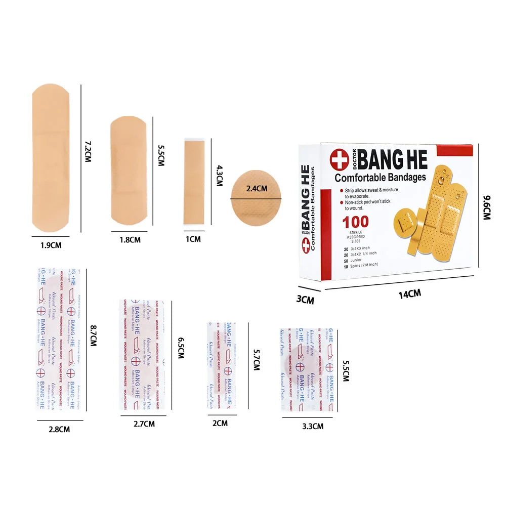 100Pcs/Pack Waterproof Bandages First Aid - Improve Center