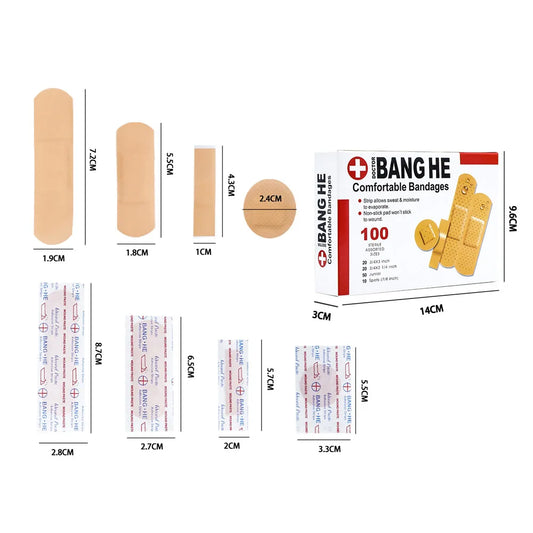 100Pcs/Pack Waterproof Bandages First Aid - Improve Center