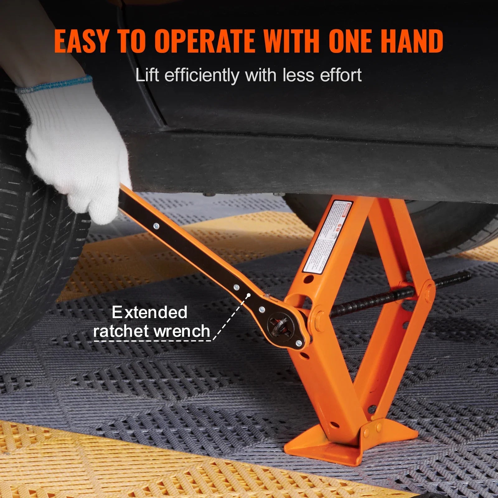 2.5 Ton/5512 lbs Scissor Car Jack - Improve Center
