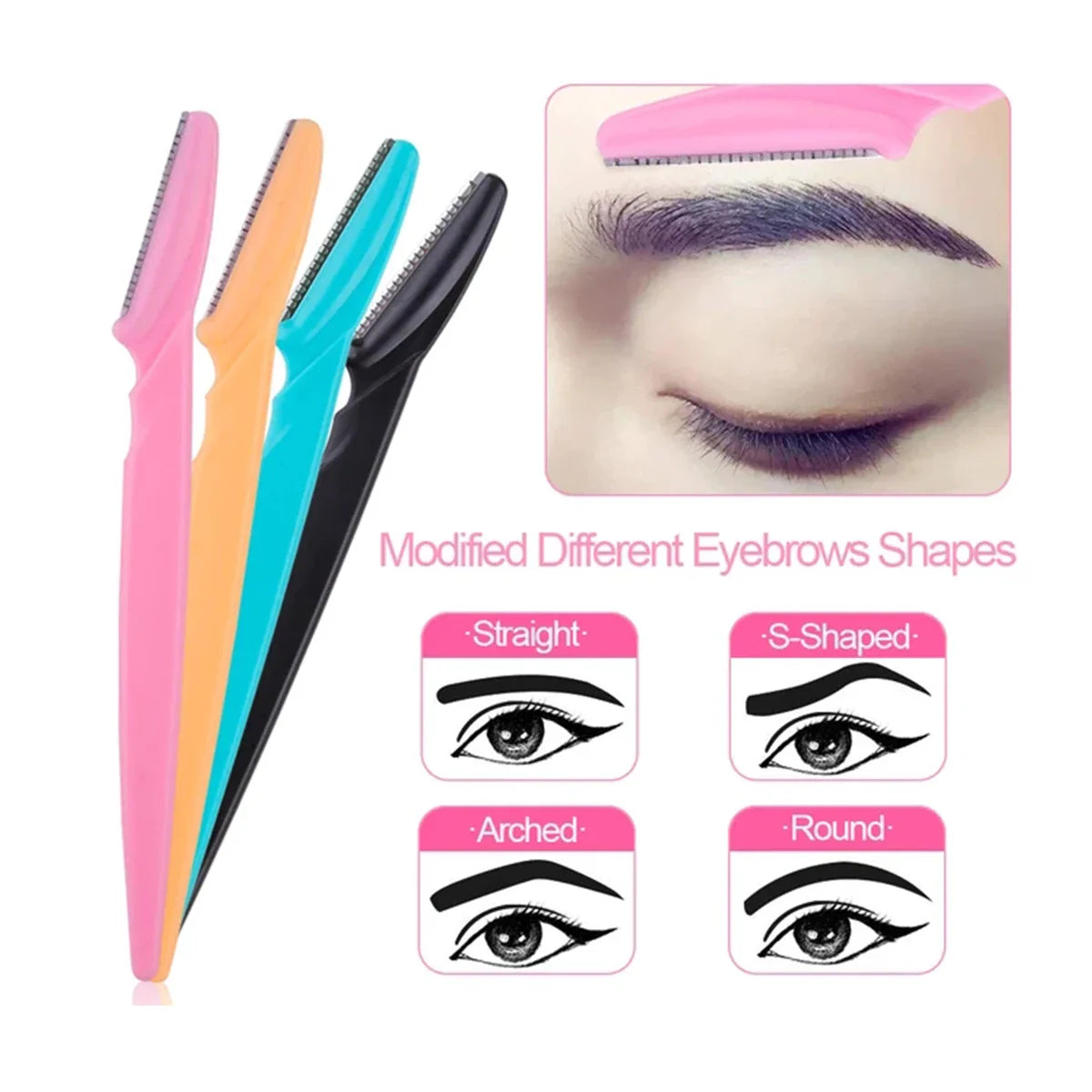 12 Pcs Mix Color Eyebrow Razor - Improve Center