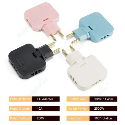 3 in 1 EU Power Socket Plug - Improve Center