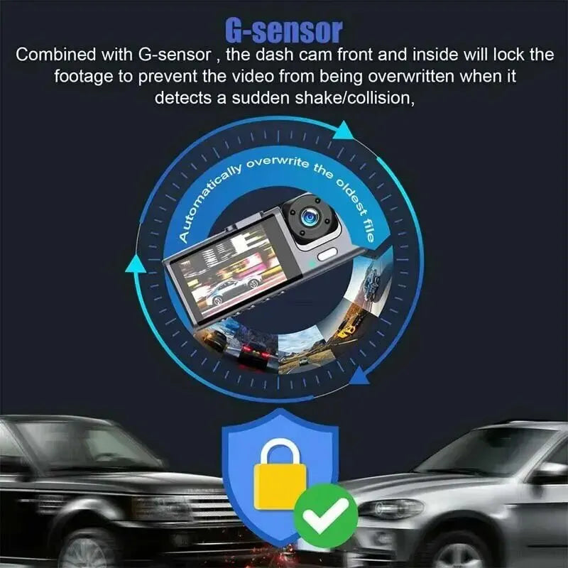 1080P 3-Lens Inside Vehicle Camera - Improve Center