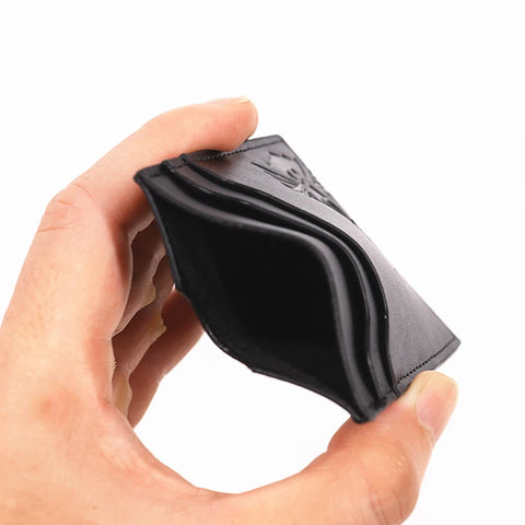 Bat-Face Slim Leather ID Wallet
