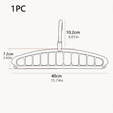 Folding Multi-Hole Clothes Hanger – Space-Saving Non-Slip Wardrobe Organizer