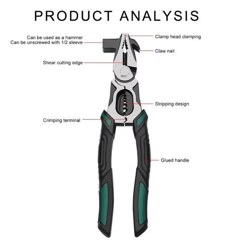 3-in-1 Multifunctional Pliers with Hammer