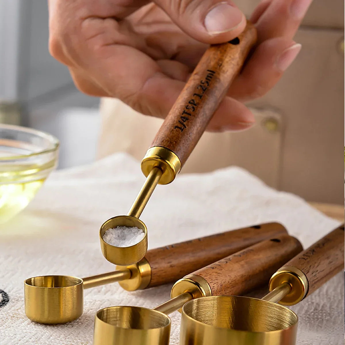 4/8Pcs Wooden Handle Stainless Steel Tools - Improve Center