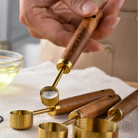 4/8Pcs Wooden Handle Stainless Steel Tools - Improve Center