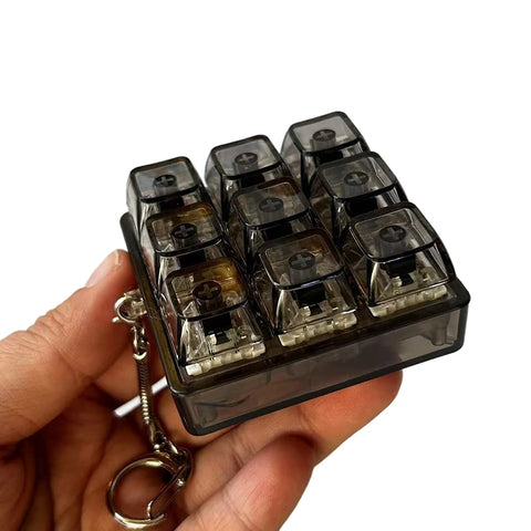 LED Mechanical Keyboard Key Fidget – 4/9 Keys Stress Relief Toy