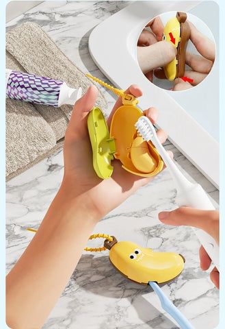 Cute Banana Toothbrush Travel Case