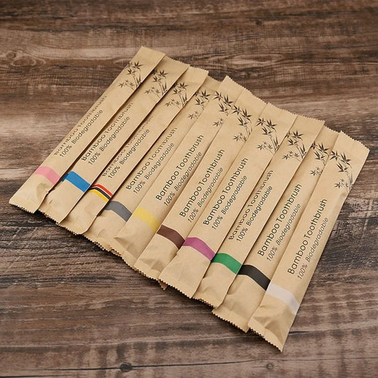 10pcs Bamboo Toothbrushes - Improve Center
