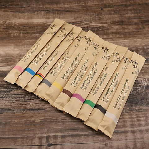 10pcs Bamboo Toothbrushes - Improve Center