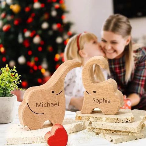 Wooden Elephant Family Puzzle