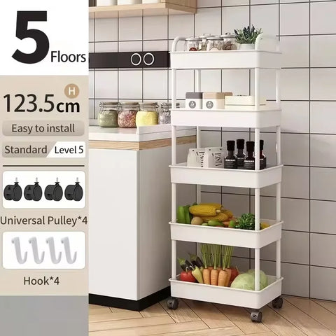 1 PC 3-Layer Rolling Plastic Storage - Improve Center