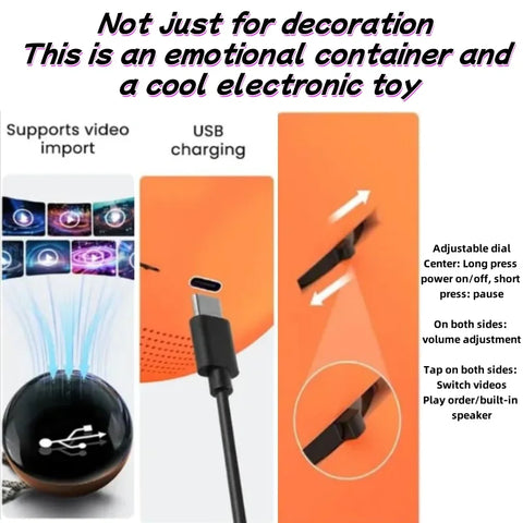 Customizable DIY Glass Ball Video Lamp