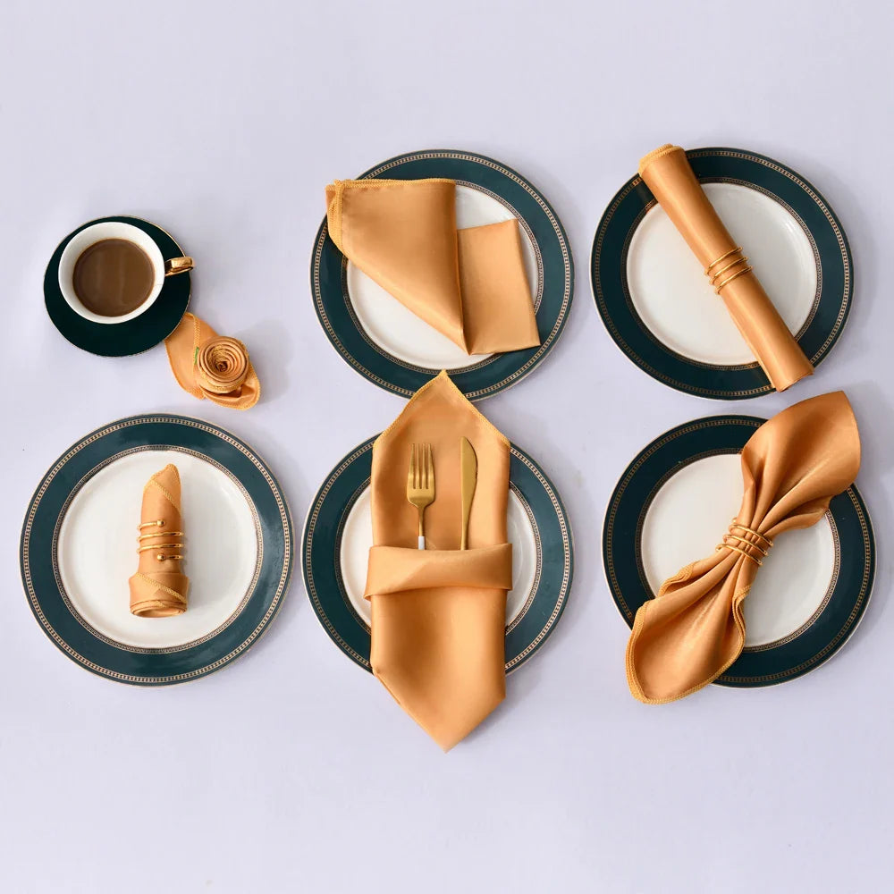 12Pcs 30X30cm Satin Table Napkin - Improve Center