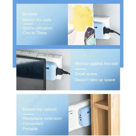 3 in 1 EU Power Socket Plug - Improve Center