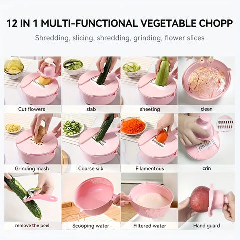 12-in-1 Multi-Functional Vegetable Cutting - Improve Center