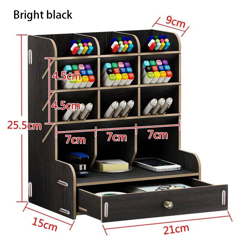 1pc Wooden Desk Organizer - Improve Center