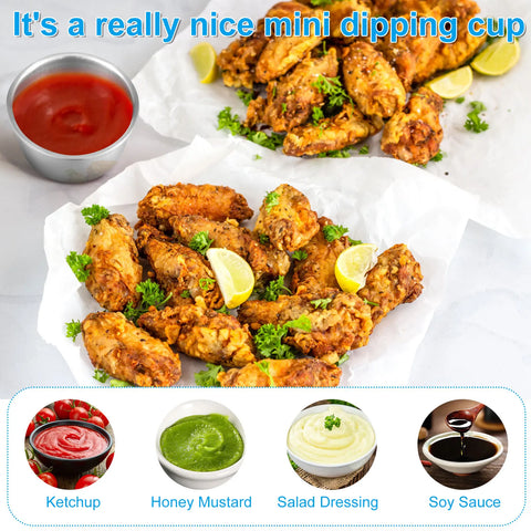 12 Pcs Stainless Steel Dipping Bowls - Improve Center