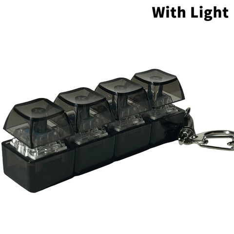 LED Mechanical Keyboard Key Fidget – 4/9 Keys Stress Relief Toy