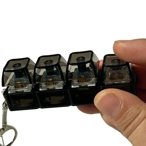 LED Mechanical Keyboard Key Fidget – 4/9 Keys Stress Relief Toy