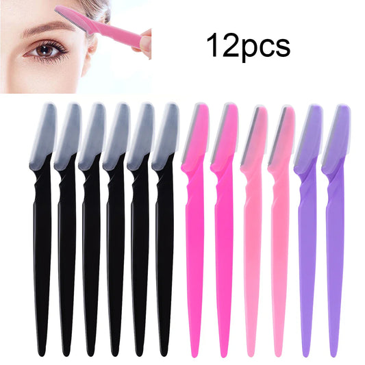 12 Pcs Mix Color Eyebrow Razor - Improve Center