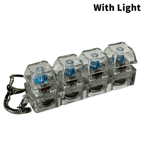 LED Mechanical Keyboard Key Fidget – 4/9 Keys Stress Relief Toy