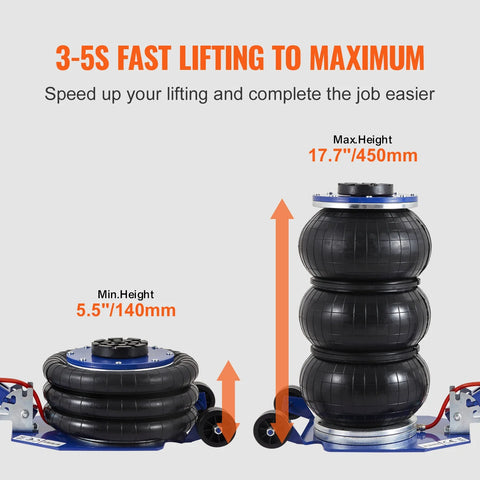 3 Ton/5 Ton Triple Bag Air Jack - Improve Center