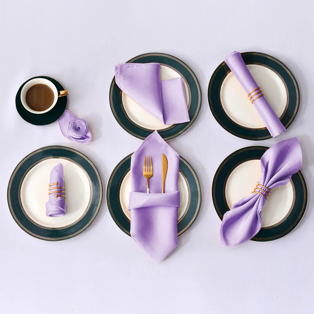 12Pcs 30X30cm Satin Table Napkin - Improve Center