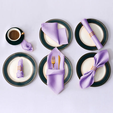 12Pcs 30X30cm Satin Table Napkin - Improve Center
