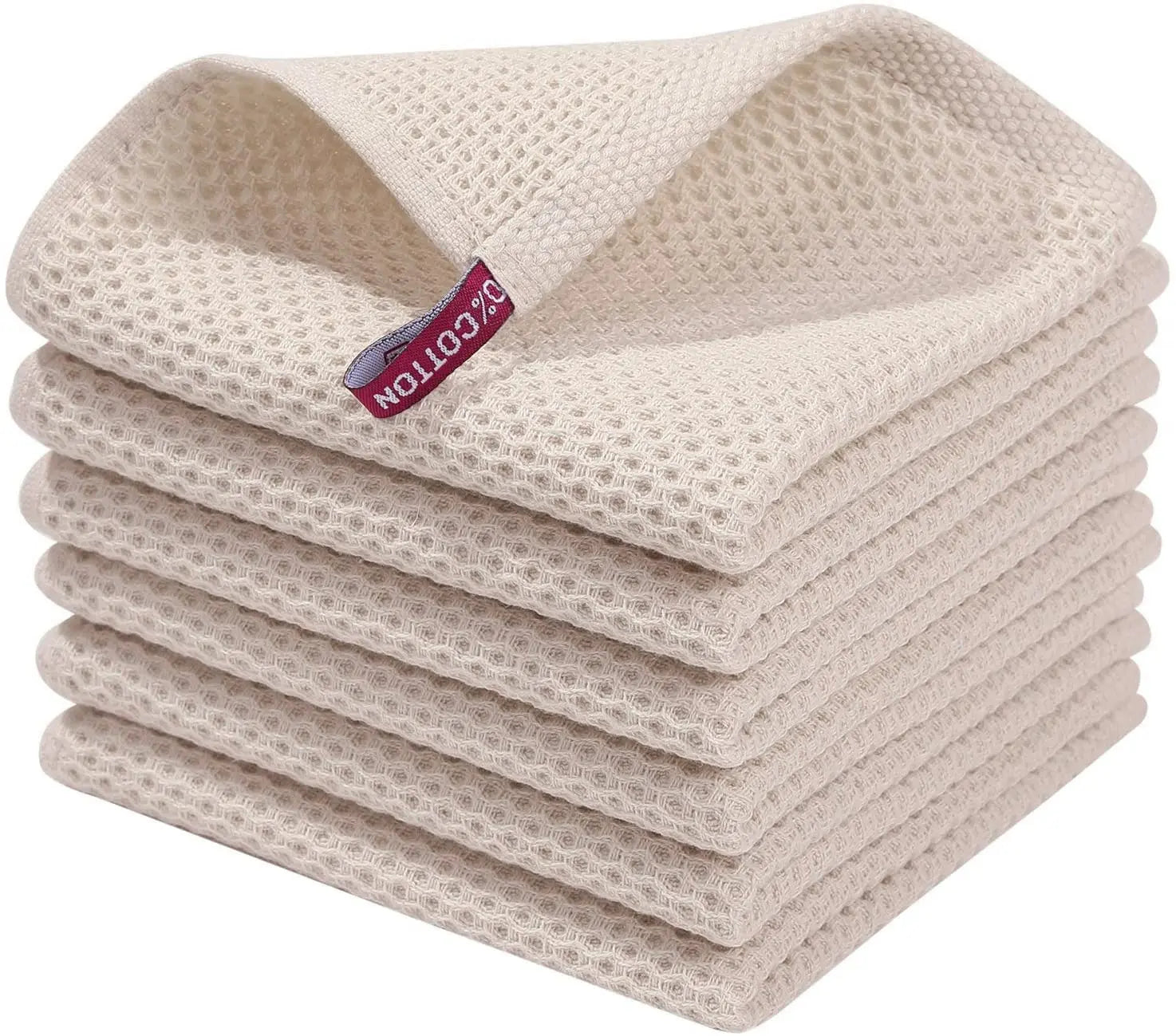 100% Cotton Waffle Weave Dish Cloths - Improve Center
