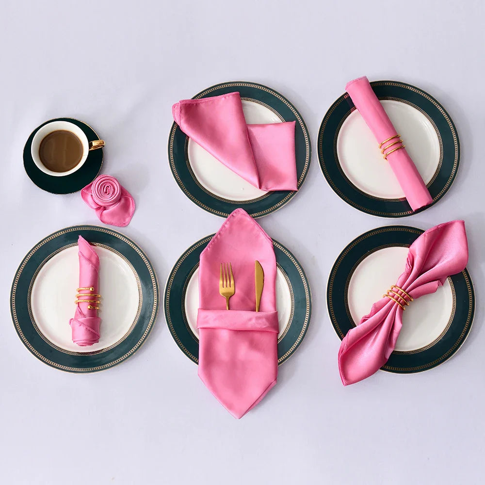 12Pcs 30X30cm Satin Table Napkin - Improve Center