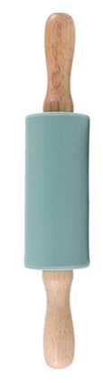 23cm Mini Silicone Rolling Pin 4 Sweet Colors Wood Handle Non-stick Dough Roller Parent Child DIY Baking Pastry Tools - Improve Center