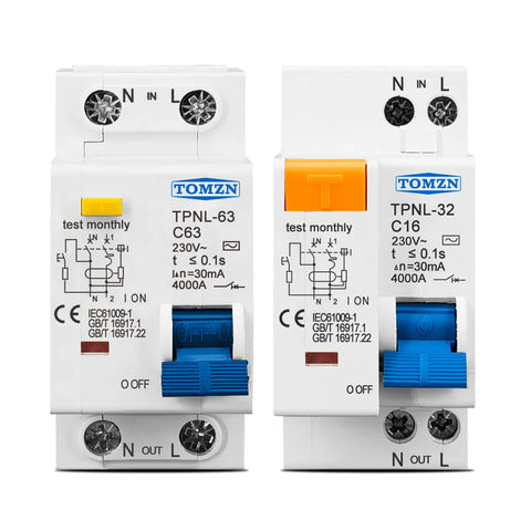 230V 1P+N Residual current Circuit breaker - Improve Center