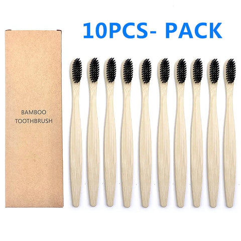 10PCS Biodegradable Bamboo Toothbrush - Improve Center