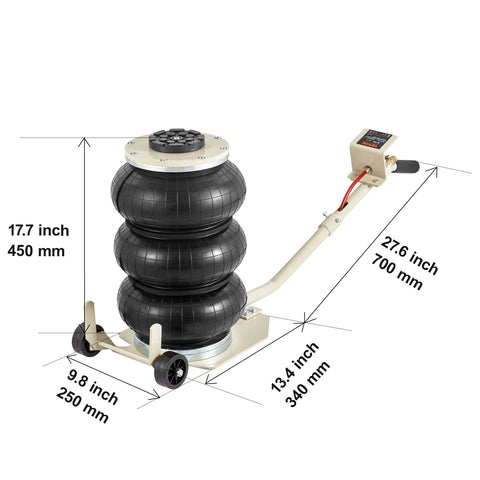 3 Ton/5 Ton Triple Bag Air Jack - Improve Center