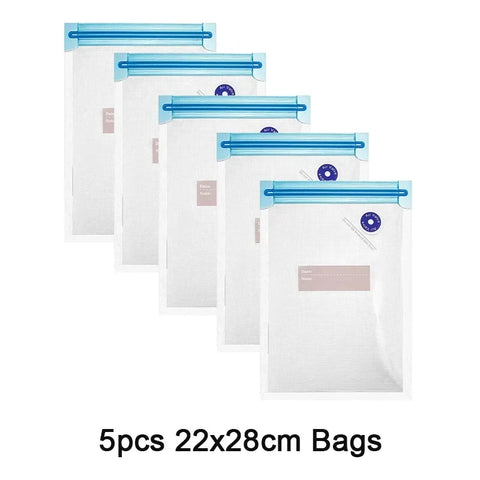 Reusable Vacuum Food Storage Bags with USB Sealer