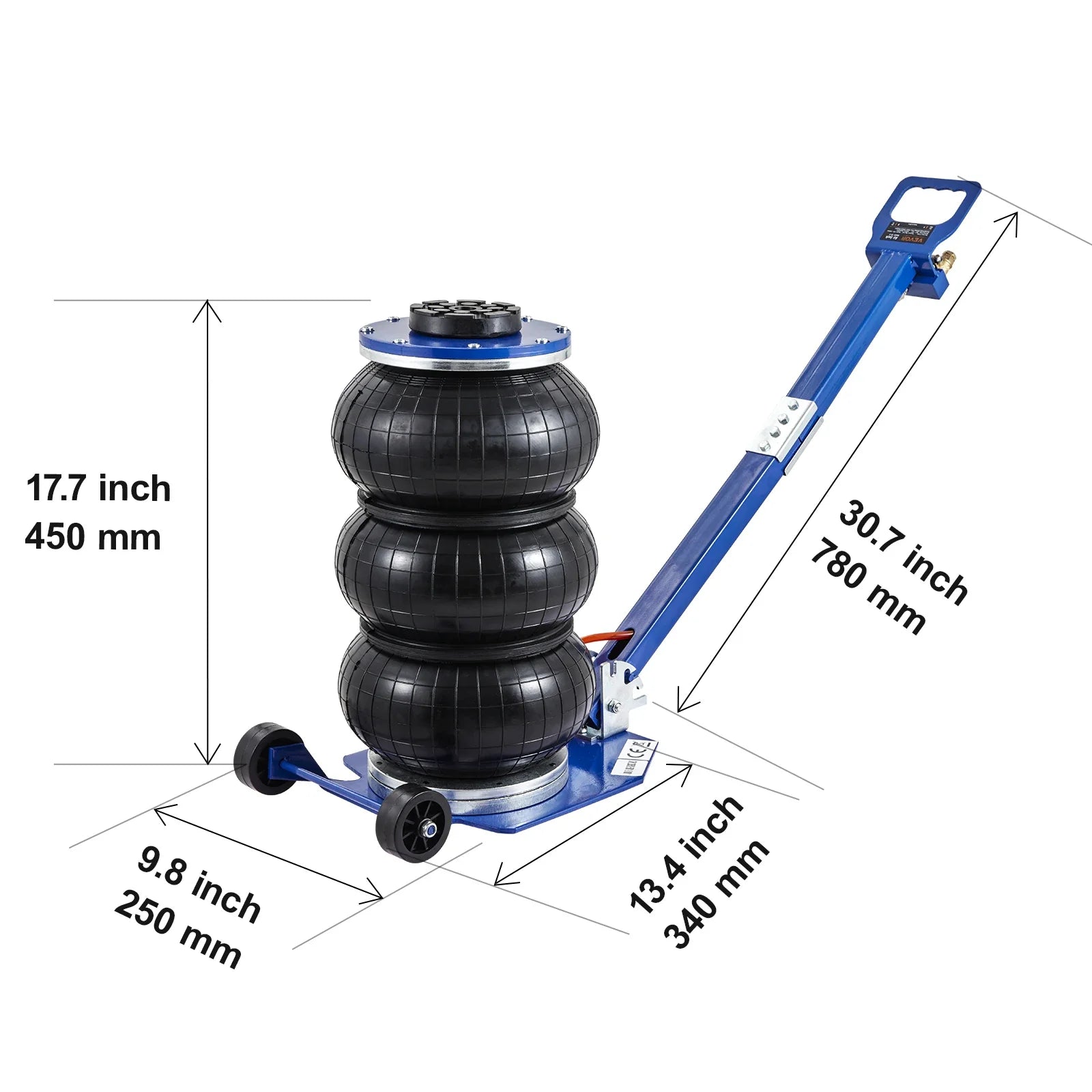 3 Ton/5 Ton Triple Bag Air Jack - Improve Center