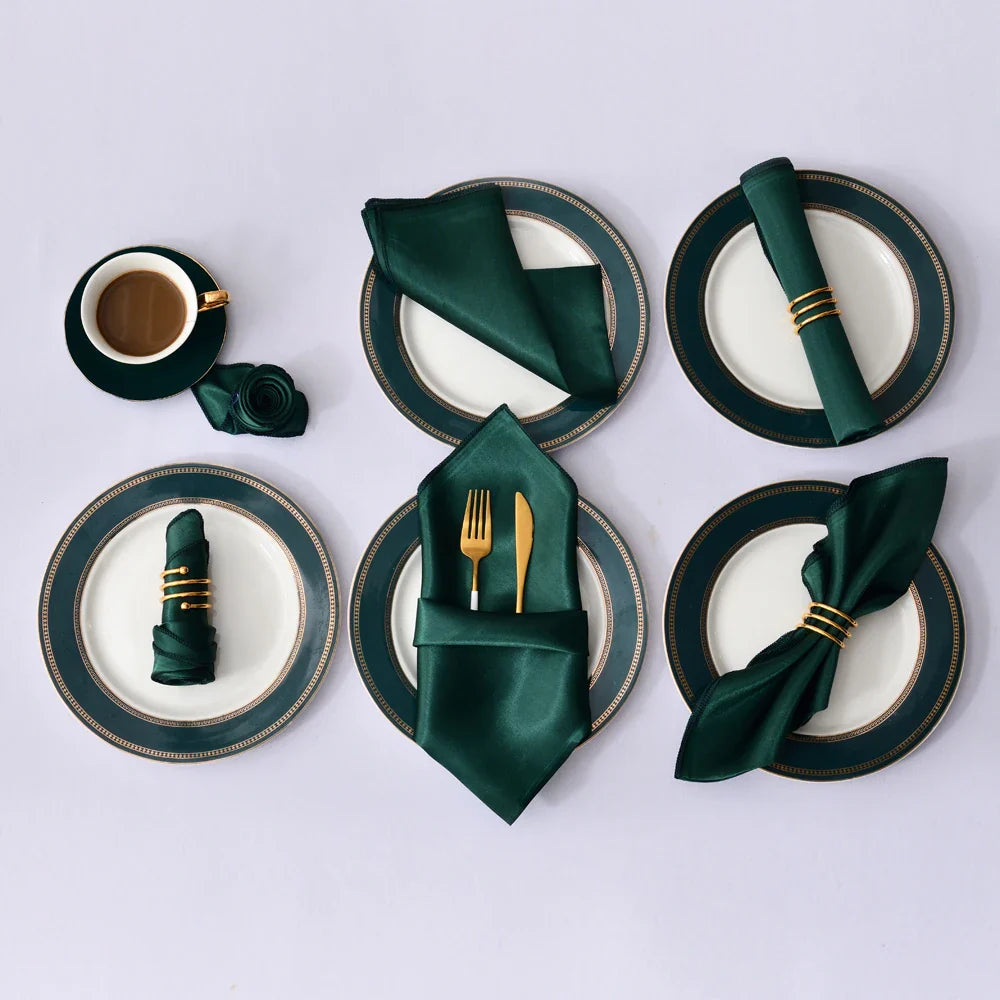 12Pcs 30X30cm Satin Table Napkin - Improve Center