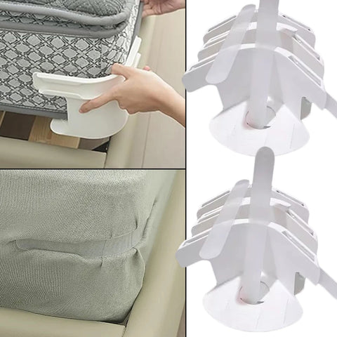Universal Bed Sheet Holders – Adjustable Corner Clips & Straps