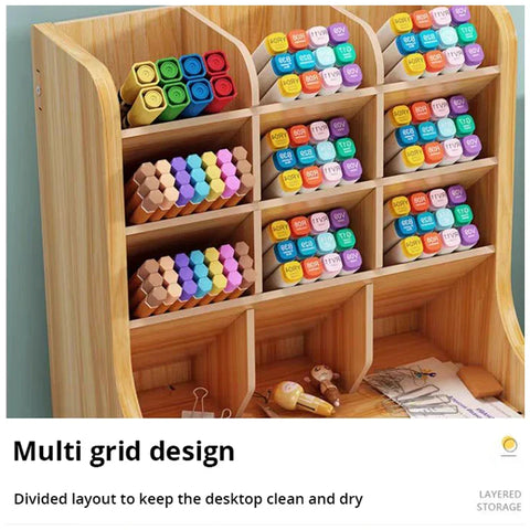 1pc Wooden Desk Organizer - Improve Center