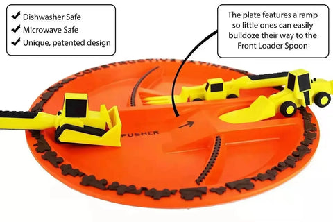 Kids Construction Vehicle Utensil Set – Spoon, Fork & Knife