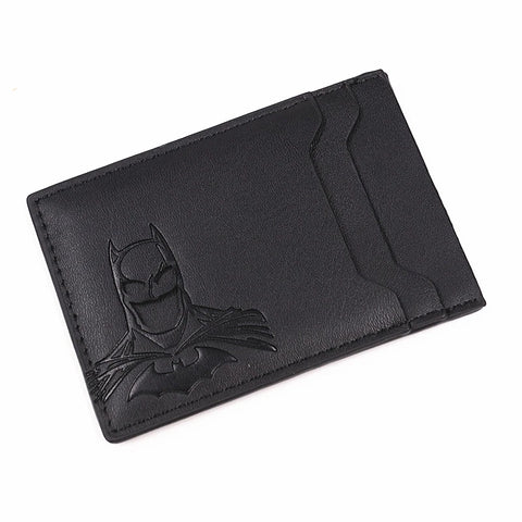 Bat-Face Slim Leather ID Wallet