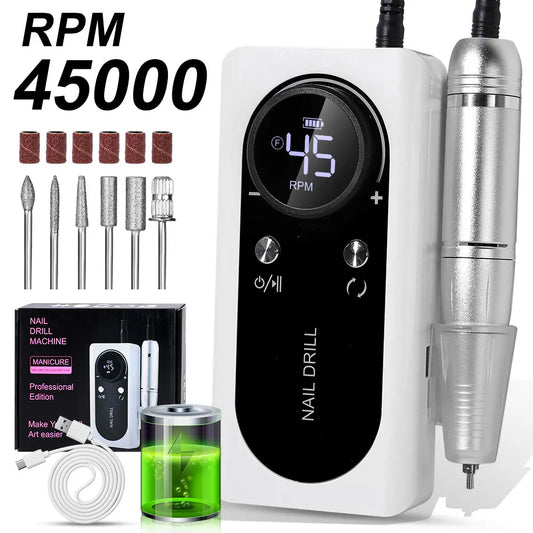 45000RPM Electric Portable Nail Drill Machine - Improve Center