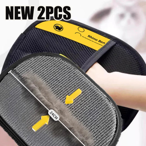 Double-Sided Pet Hair Grooming Glove – Multi-Functional Cleaner